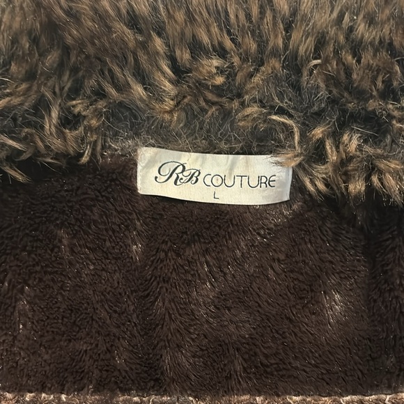 RB Couture Leather Fur Vest - Picture 4 of 5